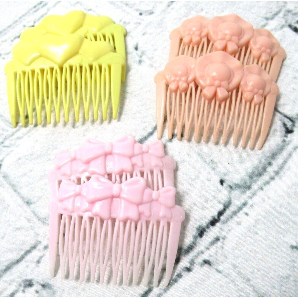 Vintage Side Tuck Hair Combs Mixed Lot 12 Pairs & 2 Singles All Colors and Sizes - Picture 1 of 6